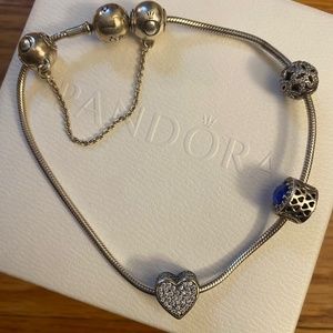 Pandora Bracelet with Multiple Charms